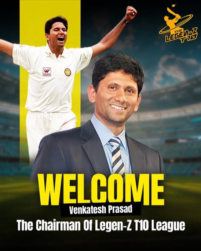 Venkatesh Prasad, Chairman Of Legen-Z T11 League Venkatesh Prasad, Chairman Of Legen-Z T11 League