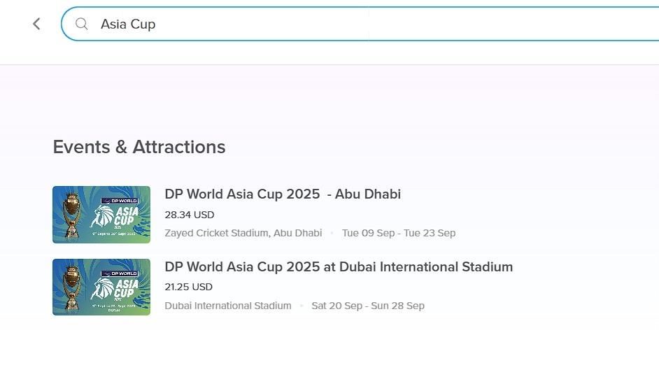 Asia Cup Super 4 Match Tickets Online