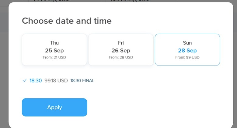  Pick 'Dubai International Stadium' and click 'Select Tickets