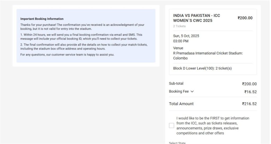 Put tickets in cart and pay with Google Pay