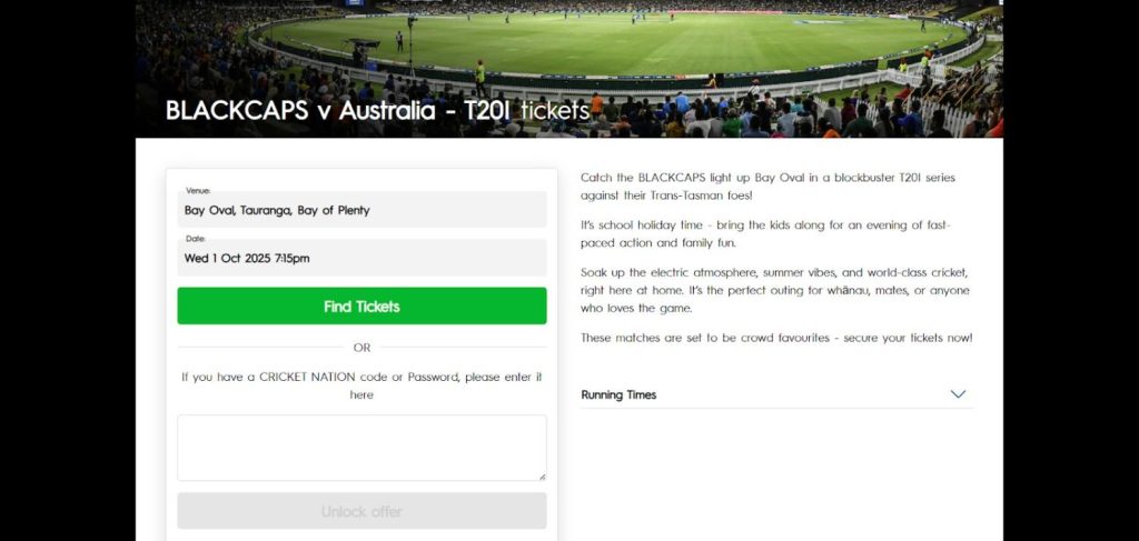 Select Your Seats of Australia Tour of New Zealand 2025