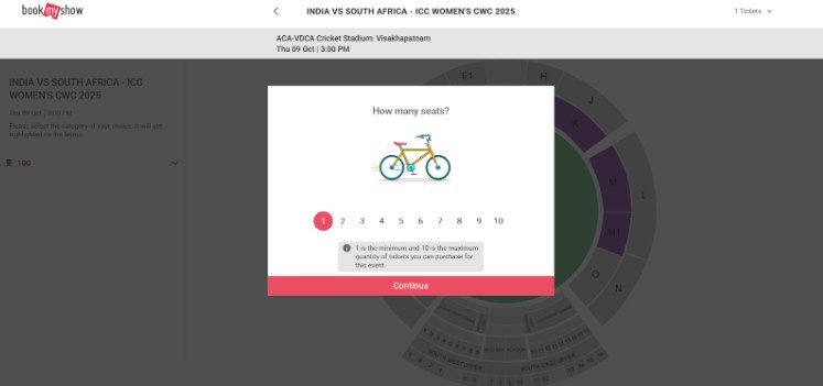 Select the number of tickets you want to buy Select the number of tickets you want to buy