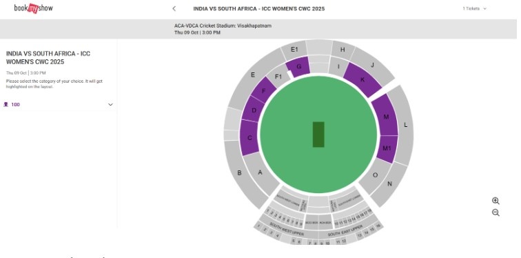 Select the seats you want by clicking on the map Select the seats you want by clicking on the map