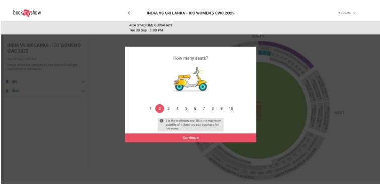 number of tickets you want to buy