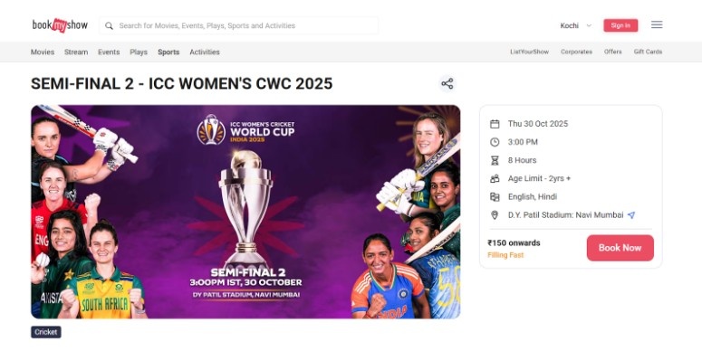 Proceed to BookMyShow