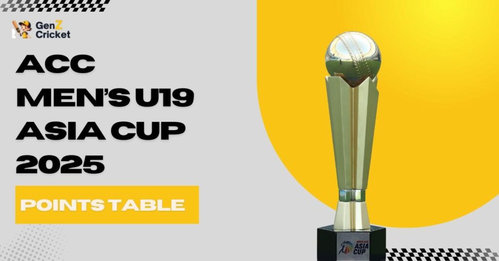 ACC Men’s U19 Asia Cup 2025 Points Table
