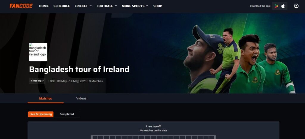 Ireland Tour of Bangladesh live streaming on FANCODE Ireland Tour of Bangladesh live streaming on FANCODE