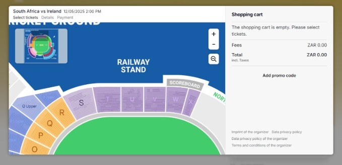 Choose your preferred seating category Choose your preferred seating category