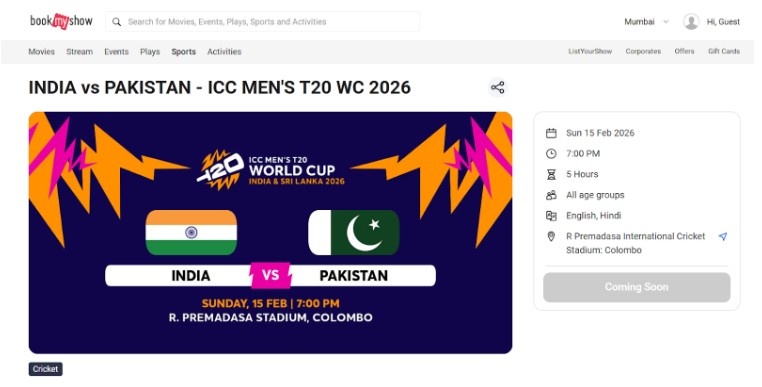 Create your BookMyShow account Create your BookMyShow account