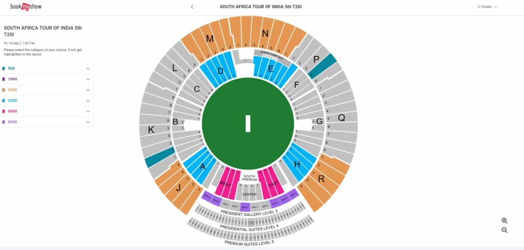 Pick Your Stand and Seats Pick Your Stand and Seats