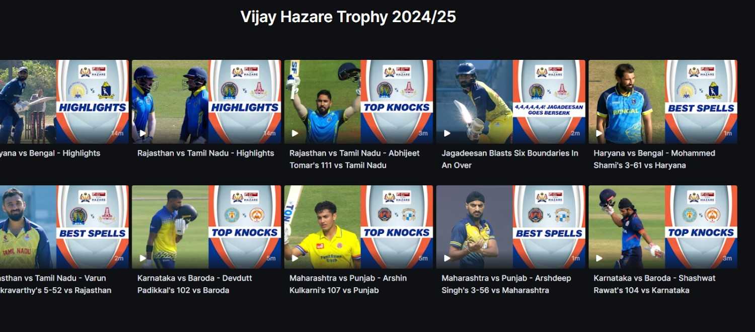 Vijay Hazare Trophy 2026 Live Streaming Platforms & Apps
