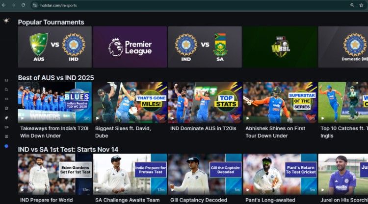 JioHotstar & Star Sports JioHotstar & Star Sports